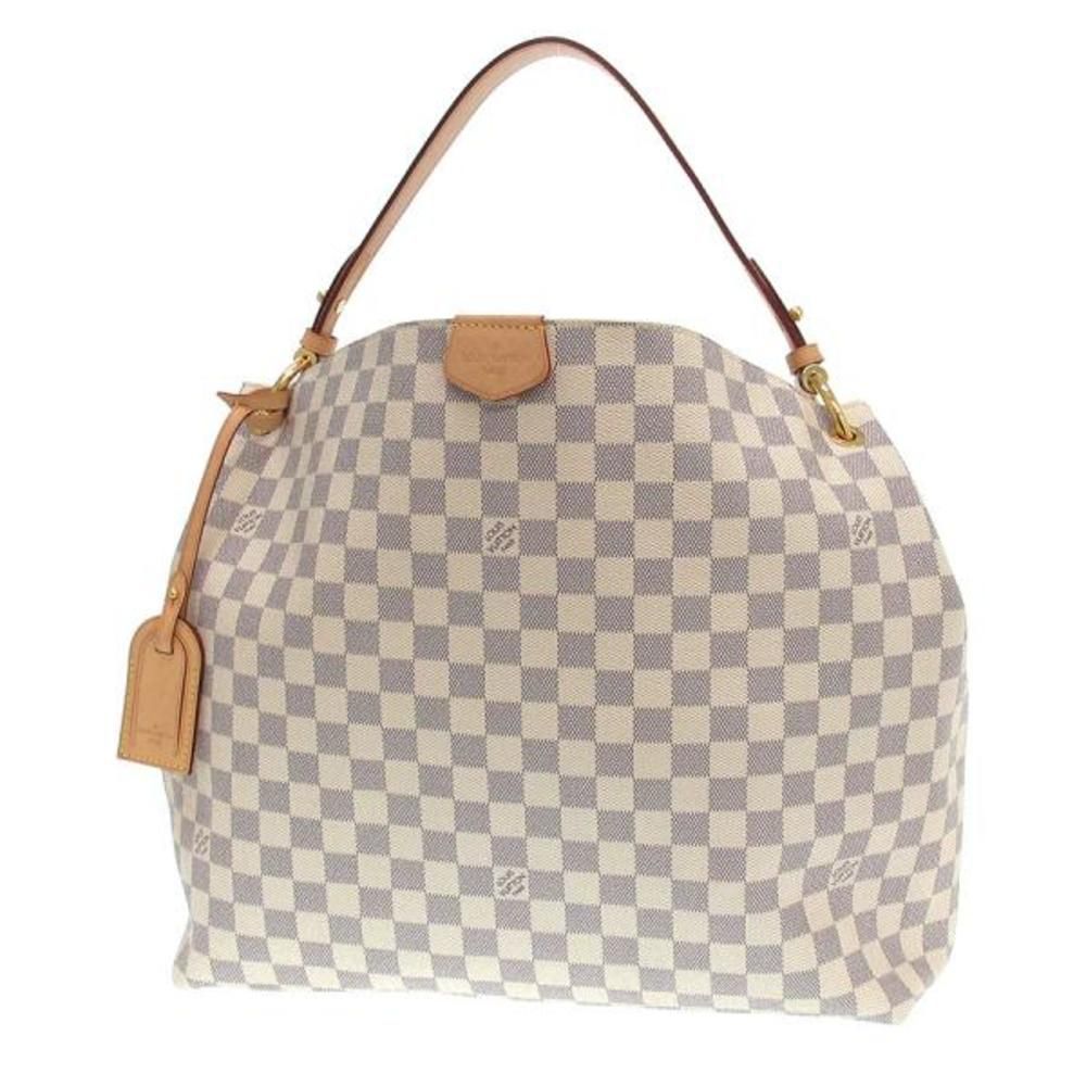 Louis Vuitton Damier Azur Graceful MM White Hand Bag